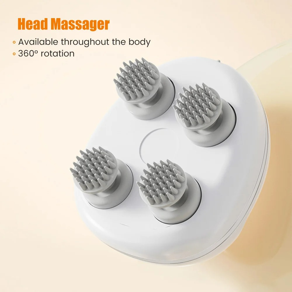 USB রিচার্জেবল ইলেকট্রিক স্ক্যাল্প ও বডি ম্যাসাজার - Image 4