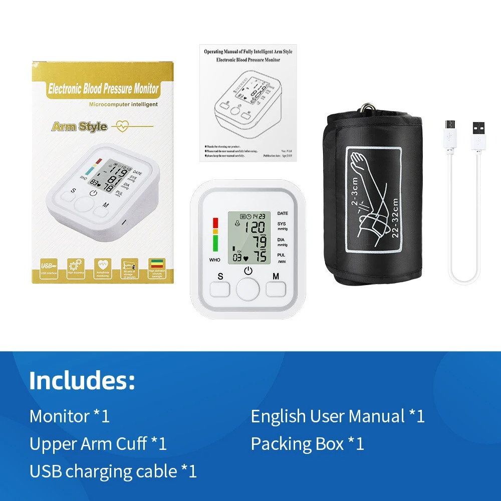 ডিজিটাল ব্লাড প্রেসার মেশিন – স্বয়ংক্রিয় রক্তচাপ মাপার যন্ত্র (Upper Arm Automatic Blood Pressure Monitor Kit) - Image 4